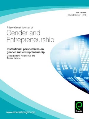 cover image of International Journal of Gender and Entrepreneurship, Volume 2, Issue 1